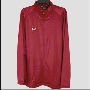 Under Armour Men’s XL Red Full Zip Track Jacket Loose Fit Lightweight NWT